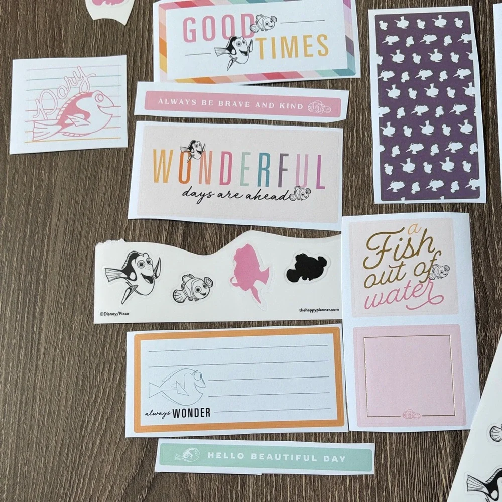 ❤️ $4 Disney Finding Nemo Not So Mystery Happy Planner Sticker Set